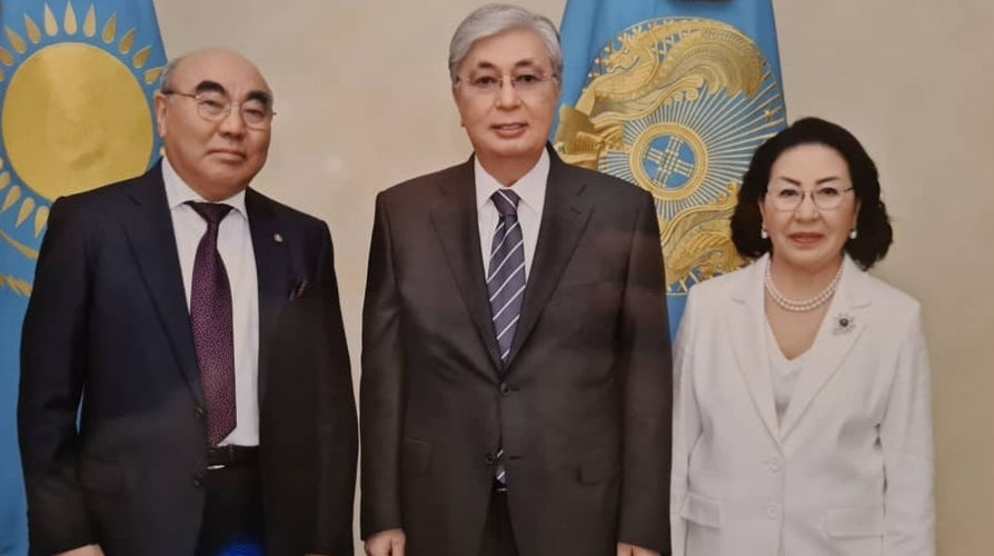 Kassym Jomart Tokayev Receives Askar Akayev And His Wife 24 KG