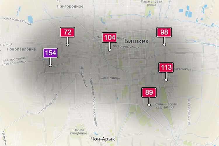 Карта загрязнения воздуха алматы онлайн