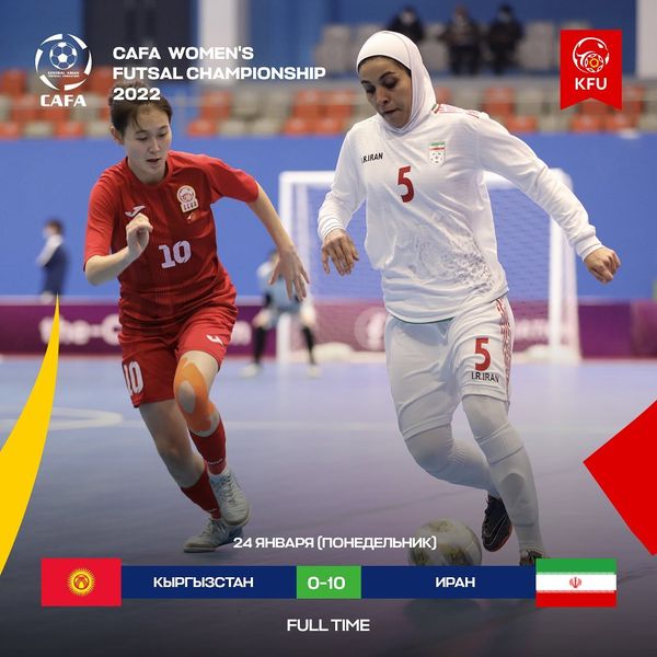 CAFA Women&#039;s. Сборная Кыргызстана по футзалу проиграла сборной Ирана