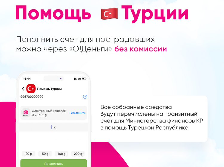 Перечислить средства в помощь пострадавшим в Турции можно через 