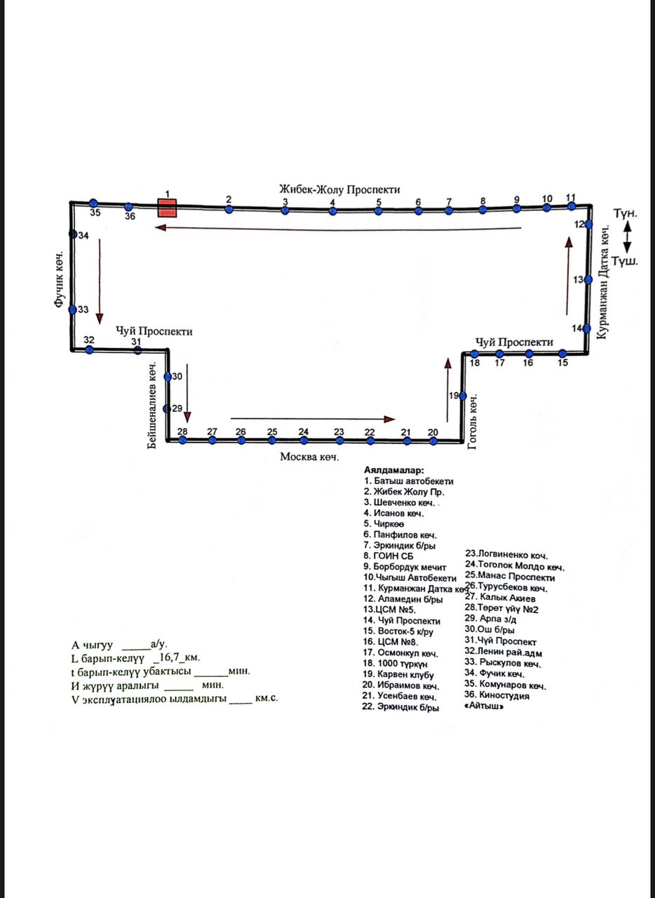 В Бишкеке возобновляет работу автобусный маршрут № 35. Схема - | 24.KG