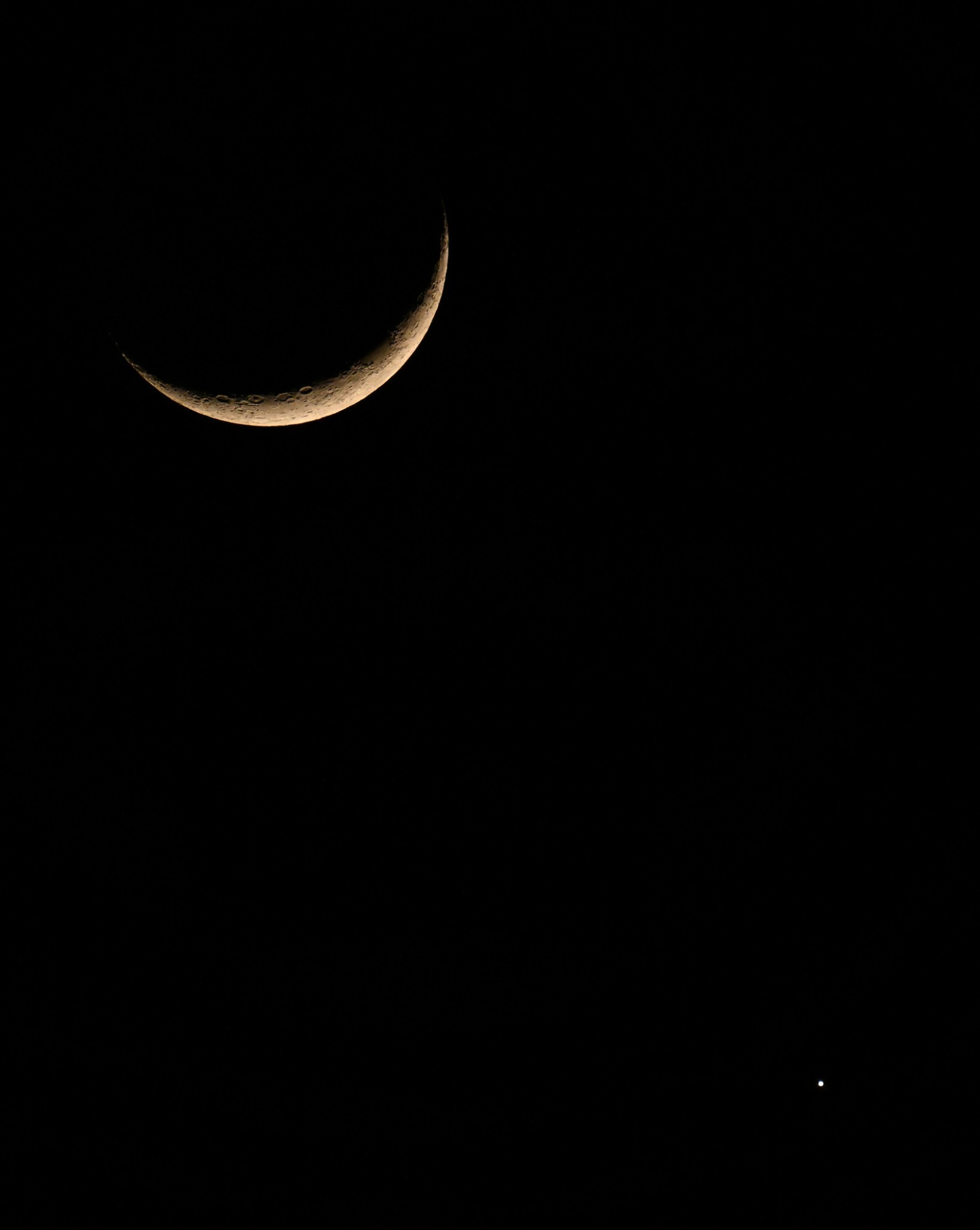 Сближение Луны и Венеры. Фотограф президента поделился фотографией