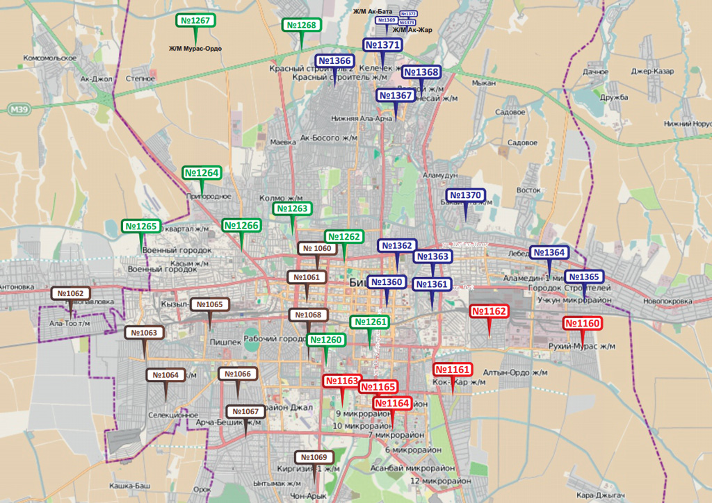 Бишкек карта города