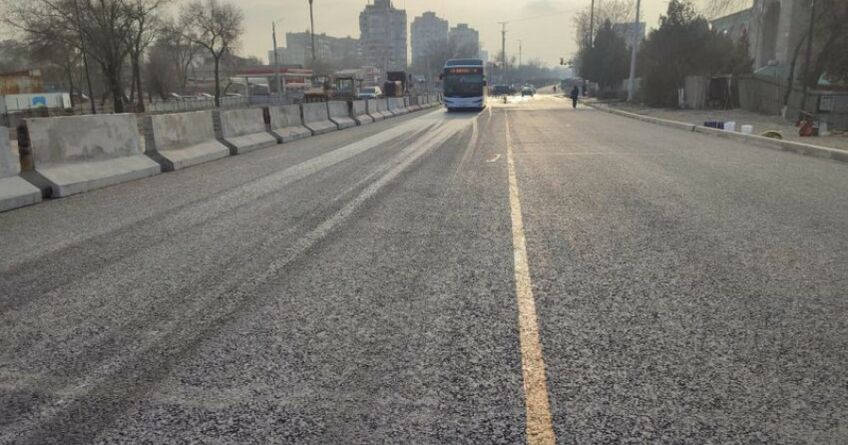 В&nbsp;Бишкеке на&nbsp;проспекте Жибек Жолу после реконструкции открыли мост 