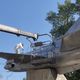 Фото пресс-службы мэрии . В Бишкеке обновили памятник — самолет МИГ-21 перед Нацгвардией