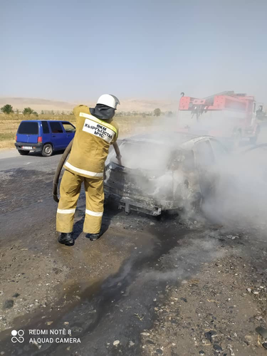 В Джалал-Абадской области сгорела легковая машина