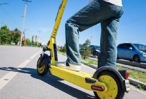 Scooters and bicycles now follow car-style lane traffic in Bishkek
