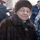 Фото ИА «24.kg». Анна Кутанова, председатель кыргызского Общества блокадников Ленинграда, на митинге в Бишкеке, 2018 год