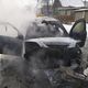 Фото пресс-службы МЧС. В Бишкеке сгорела машина