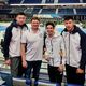 Фото @keihatsu_karate. Рафаэль Акбаров (второй справа) с тренером и товарищами по команде на чемпионате мира — 2018