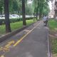 Фото 24.kg. Тротуар явно нуждается в ремонте, а не разметке