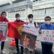 Фото Гульзар Асановой. Митинг у посольства Таджикистана в Токио