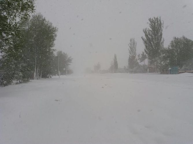 Photo Ak-Suu district. Sovetskoye village.
