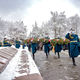Фото пресс-службы мэрии Бишкека. В Бишкеке прошел митинг-реквием, посвященный 33-й годовщине вывода Советских войск из Афганистана