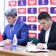 Фото КФС. Церемония подписания договора о сотрудничестве между Кыргызским футбольным союзом и «Каганат Инвест»
