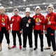 Фото GAMMA. Адилет Нурматов (второй справа) и другие члены сборной Кыргызстана на чемпионате мира. Сингапур, ноябрь 2019 года