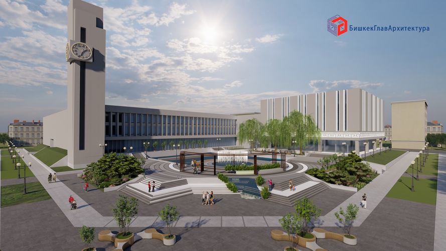 Площадь перед почтамтом в Бишкеке может преобразиться. Разработан проект