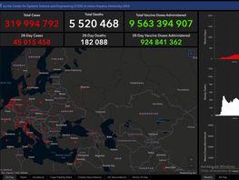 COVID-19&nbsp;в мире. Заразились более 319,9&nbsp;миллиона, умерли более 5,5 миллиона
