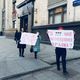 Фото читателя 24.kg. Возле здания Госдумы в Москве прошел митинг кыргызстанских мигрантов