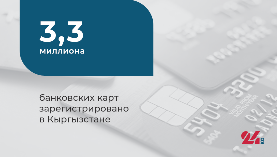 Цифра дня.&nbsp;3,3 миллиона банковских карт зарегистрировано в&nbsp;Кыргызстане
