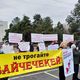 Фото 24.kg. Возле Дома правительства проходит митинг против незаконной застройки Бишкека
