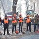 Фото пресс-службы мэрии. На месте строительства парка в северной части Бишкека заложили капсулу