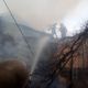 Фото МЧС. В Оше сгорели образовательный центр и крыши нескольких домов 