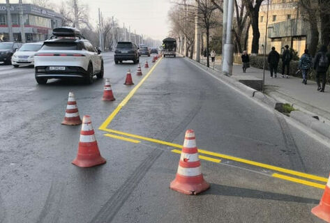 Dedicated public transport lanes reintroduced on Bishkek roads