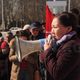 Фото ИА «24.kg». Асия Сасыкбаева сообщила, что на митинг не пустили людей из Иссык-Кульской области, Кочкорки, Ат-Баши