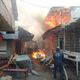 Фото Пресс-служба МЧС. Пожар на рынке в Узгене потушен