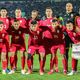 Фото Федерация футбола КР. Алимардон Шукуров (№ 22) впервые в стартовом составе сборной Кыргызстана. Октябрь 2019 года