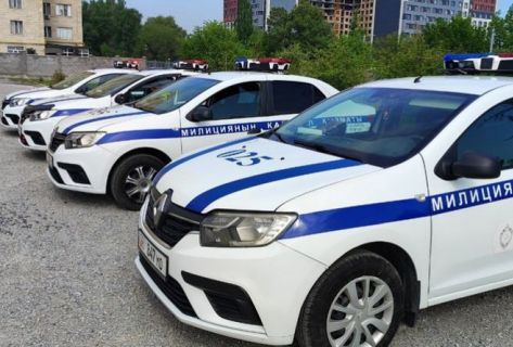 Patrol cars in Kyrgyzstan to fine drivers while on the move