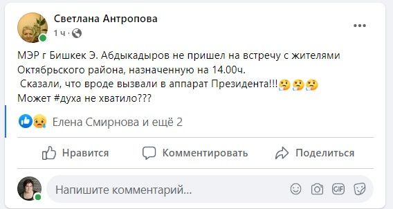 скриншот страницы Светланы Антроповой