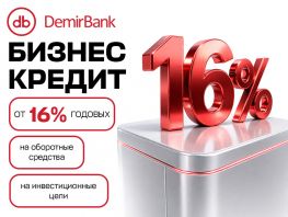 Бизнес-кредиты от&nbsp;DemirBank по&nbsp;специальной ставке от&nbsp;16&nbsp;процентов годовых

