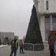 Фото пресс-службы мэрии Бишкека. Сотрудники МП «Тазалык» начали установку каркасов трех новогодних елок 