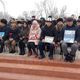Фото ИА «24.kg». Траурный митинг по случаю открытия памятника на месте падения самолета
в 2017 году в Кыргызстане, 13 января 2018 года