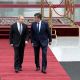 Фото Султана Досалиева. Владимира Путина в государственной резиденции № 1 встретил президент Кыргызстана Сооронбай Жээнбеков