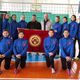 Фото Федерации волейбола Кыргызстана. Айдай Кадырова (справа) и другие игроки сборной перед чемпионатом Азии – 2019