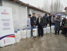 Dairy industry in southern Kyrgyzstan receives millions of soms in aid from USA 